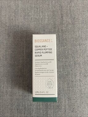 3/$20-Biossance Squalane + Copper Peptide Rapid Plumping Serum